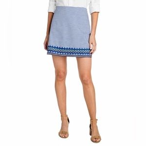 Vineyard Vines Embroidered Pin Striped Skirt